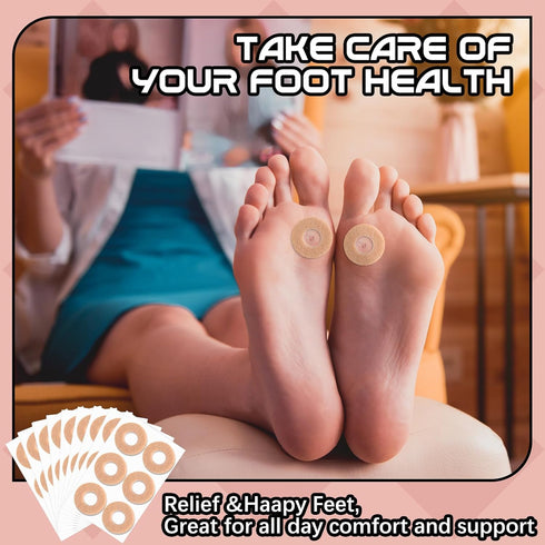 60 Pcs Felt Callus Cushions - Adhesive Foot Callus Pads for Bottom of Foot, Soft Foot Callous Cushions for Pain Relief