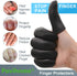 Povihome Black Finger Protectors, Moisturizing Thumb and Finger Covers, Elastic Cracked Finger Sleeves