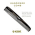 Kent 9T Black Graphite Detangler Comb, Fine Tooth and Wide Tooth, Large Handmade Dressing Comb, Made in England