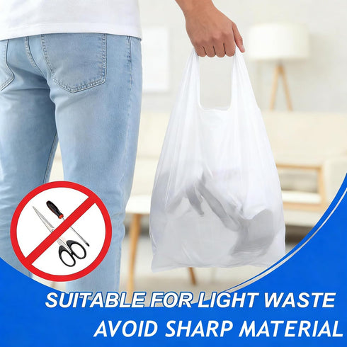 LONGOMA 4 230 Counts 24 19" 4-6 Gallon Trash Bags, Flexible & Durable Small Garbage Bags x Extra Thick Sturdy Trash