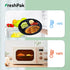 Reusable Plastic Plates, 3 Compartment Black Dinner Plates, Heavy Duty, Microwave Safe, BPA Free, Party Plates