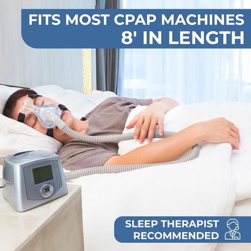Roscoe Medical Lightweight CPAP Hose, 8 Feet, Flexible Tubing for Resmed, Philips, Fisher & Paykel