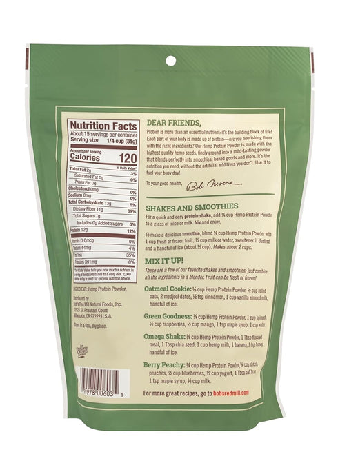Bob's Red Mill Hemp Protein Powder, 16-Ounce, Pack of 4