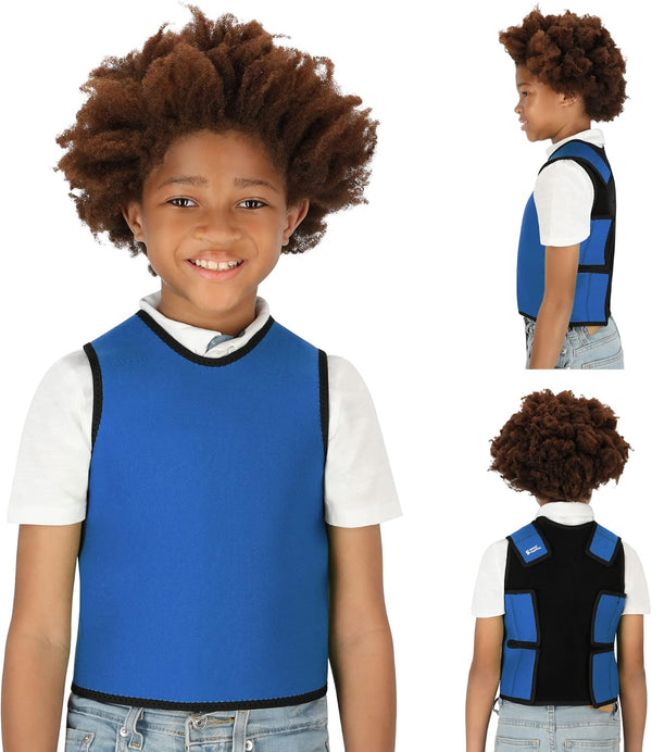 Special Supplies Sensory Compression Vest Deep Pressure Comfort (Blue, Small)
