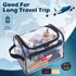 Rough Enough Clear Makeup Toiletry Bag, Large Cosmetic Organizer with Zipper for Women Travel