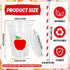 Whaline 50Pcs Back to School Apple Disposable Plastic Cups with Lids and Straws 12oz Party Cups Red Apple Cold Beverage Drinking Cups for First Day of School Teacher Party Supplies by Whaline