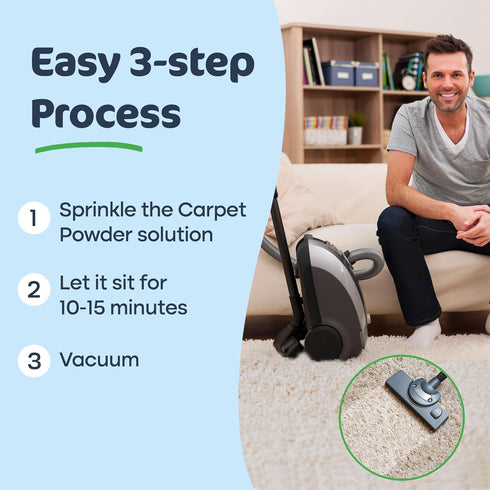 Carpet Powder Miracle- Dry Carpet Cleaner, Bio-degradable Non-toxic Deodorizer, Refreshes Carpets, Rugs and Upholstery (Spring Mint)