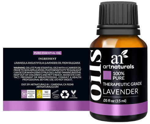artnaturals 100% Pure Lavender Essential Oil - (.5 Fl Oz / 15ml) - Premium Therapeutic Grade Aromatherapy from Bulgaria