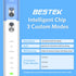 BESTEK Sonic Electric Toothbrush - IPX67 Waterproof, Rechargeable with Multiple Modes, 3 Replacement Brush Heads, Blue
