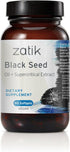 Zatik Naturals Black Cumin Seed Oil & Supercritical Extract - Cold Pressed, Unrefined, USDA Organic, 90 Vegan Softgels