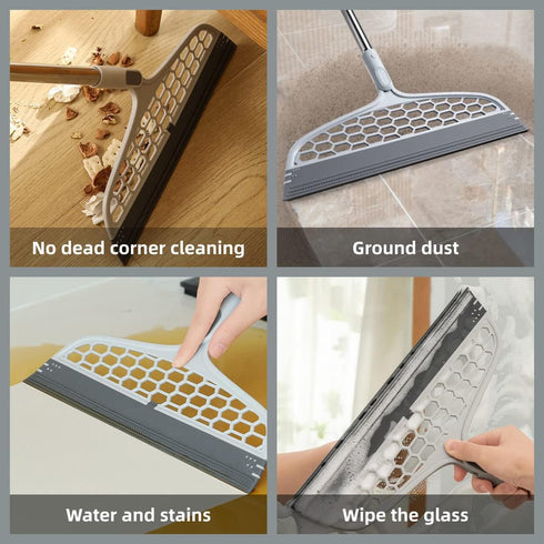 PLLITH 4 1 Upgraded Magic Broom, in Sweeper Pet Hair Remover with a Mini Squeegee, Easily Cleans The Floor Surface