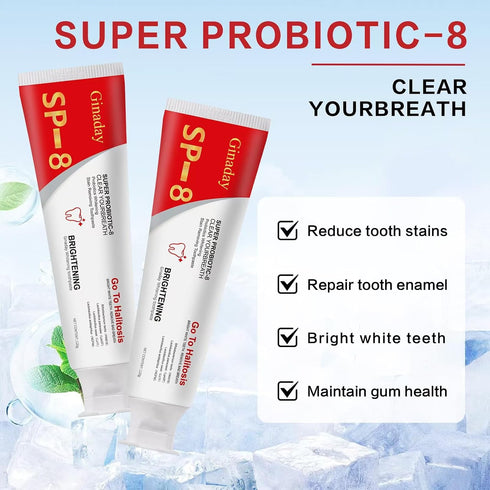 Magic Changing SP-8 SP-8 (1Pcs) Probiotic Toothpaste, Fresh Breath Deep Cleaning Care Ultra Whitening Toothpaste.