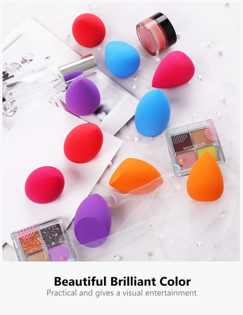 InnoGear Makeup Sponge, 10 Pcs Blender Set, Beauty Cosmetic Foundation Applicator Puff, Multi Colored