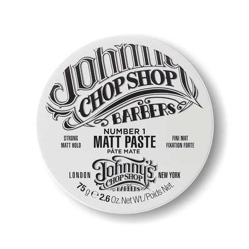 JOHNNY’S CHOP SHOP #1 Men's Hair Styling Matte Paste, Pro-Quality Strong Hold, 2.6 oz