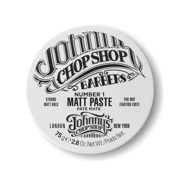 JOHNNY’S CHOP SHOP #1 Men's Hair Styling Matte Paste, Pro-Quality Strong Hold, 2.6 oz