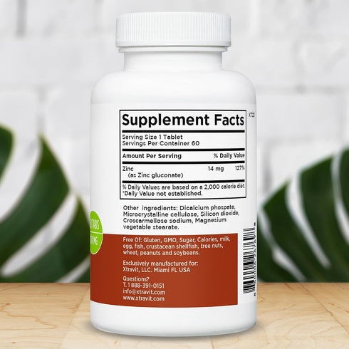 Immune 100 60 Zinc Supplement Natural Balance Supplements for Men & Women - Support Skin, Hair, Nails, & Overall