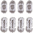 8 Pcs Mop Slippers Socks - Washable Reusable Microfiber Shoe Covers for House Cleaning (Grey).