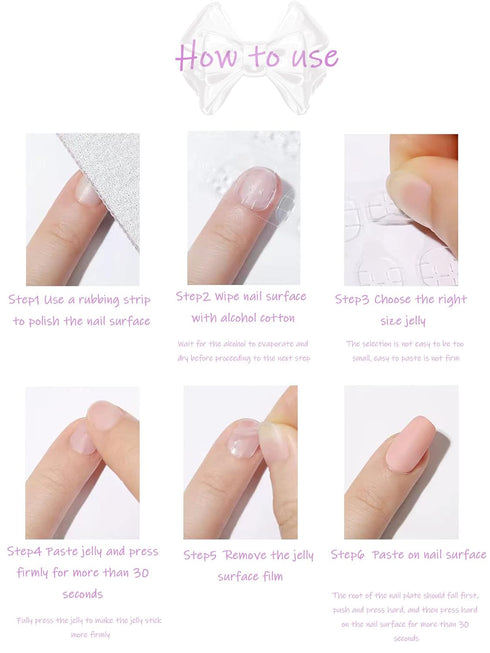 Press on Nails Short Almond French Tip Fake Nails, Pink Full Cover Floral False Nails with White Star Designs