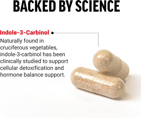 FORCE FACTOR Indole 3 Carbinol 200mg Detox and Antioxidant Supplement, Vegan, 60 Capsules