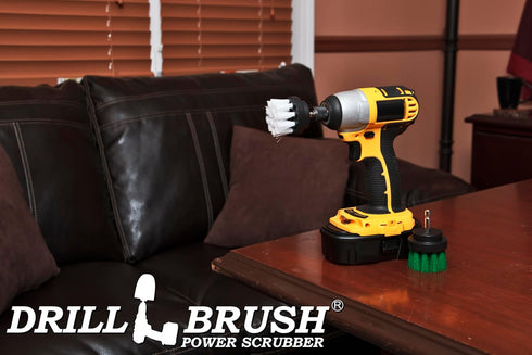 Drill Brush - Grout Cleaner - 2-inch Diameter Round Spin Brush Set for Kitchen Accessories and Carpet Cleaning