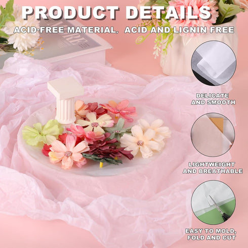 25 Sheets Acid-free Tissue Paper, 20 x 30 Inch Archival Wrapping Paper for Protecting Clothing and Linen Gifts