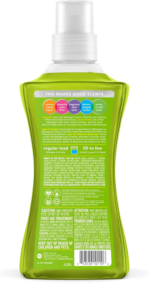 Method Liquid Laundry Detergent, Coconut + Cactus Water, 66 Loads, Biodegradable, 53.5 Fl Oz (Pack of 1)