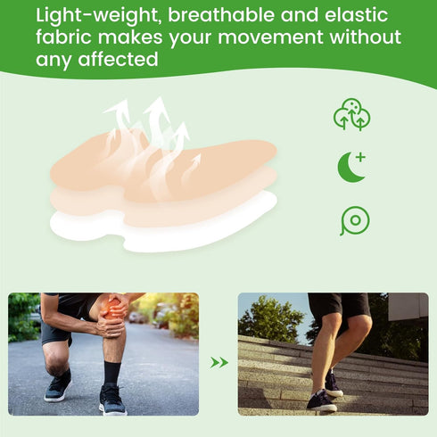 MQUPIN 48Pcs Knee Patches, Natural Knee Pain Relief Patch, Warming Herbal Patches for Pain Relief Extra Strength