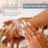 ROSALIND 2 oz White Poly Nail Gel for Nails Opal Extension, Builder for Nail Art Decoration, Acrylic Hard Gel Need UV