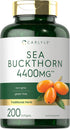 Carlyle Sea Buckthorn Oil Capsules 4400mg 200 Softgels, Non-GMO, Gluten Free Sea Buckthorn Berry Oil Supplement