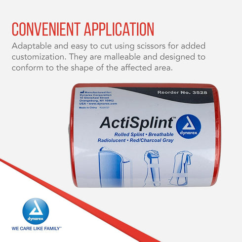 Dynarex Multipurpose ActiSplints - Reusable Waterproof First Aid Splints for Emergency Medical Supplies