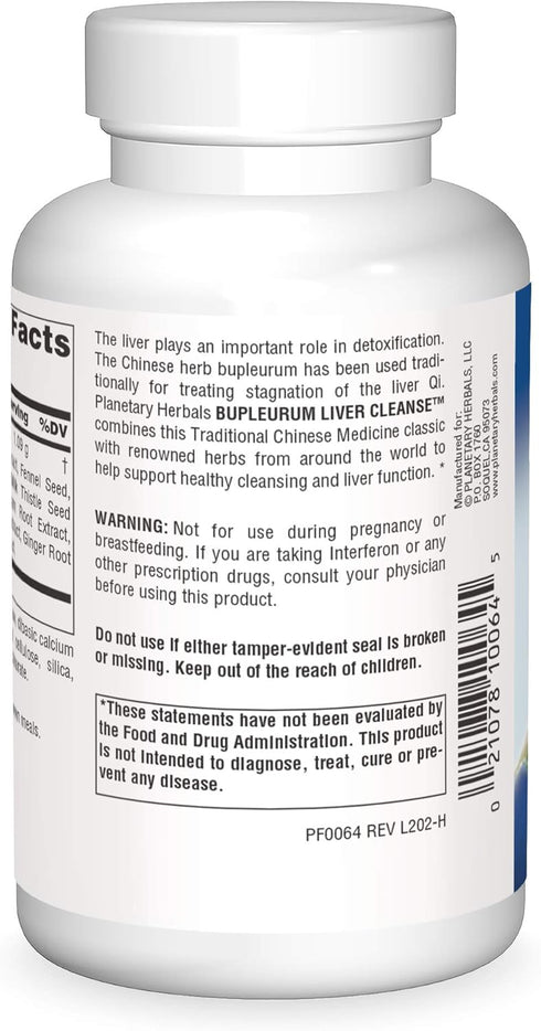 Planetary Formulas Herbals Bupleurum Liver Cleanse 545 mg - 150 Tablets