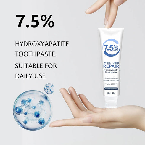 LIVREO Set 4 Pack 7.5% (4) Hydroxyapatite Toothpaste for Enamel Protection and Tooth Strengthening, Gentle