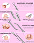 Nail File and Buffer Set, MORGLES 3pcs Nail Files 100/180 with 2pcs Buffers, Cuticle Trimmer Kit for Women