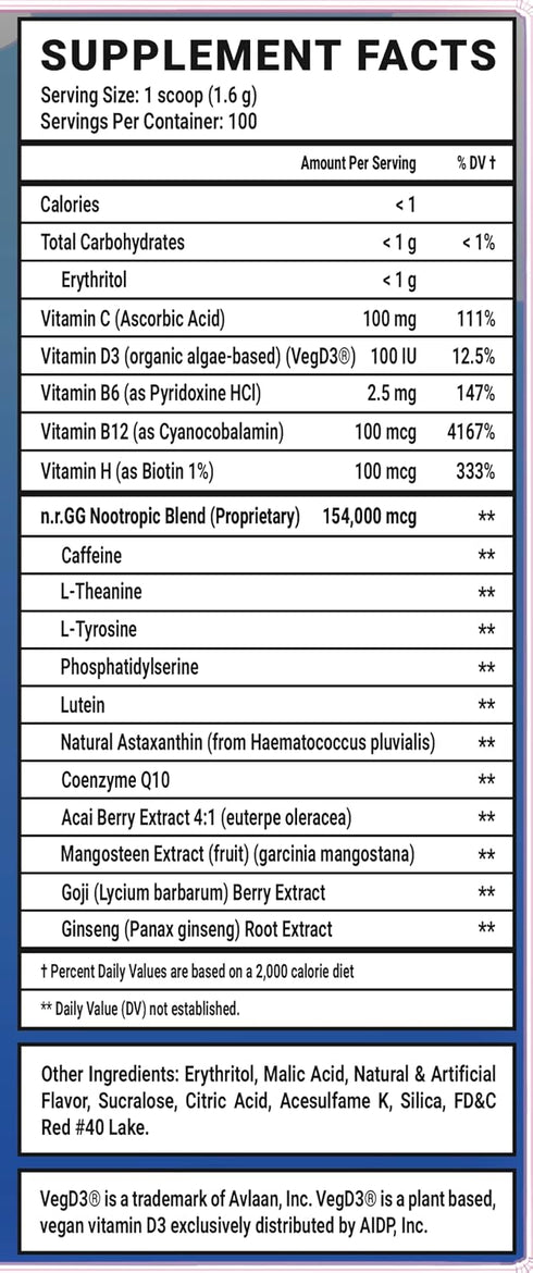MoistCr1TiKaL (100 Immune Gamer Supps GG Energy - Goof Juice by Servings) - Keto Friendly Gaming Energy and Nootropic