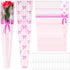 Kolldenn 100 Pcs Mother's Day Single Rose Sleeve with 100 Pcs Flower Water