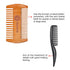 TecUnite Mustache Scissors Grooming Kit for Men - 4 Pieces Beard Trimmer Set with 2 Small Combs and Storage Bag