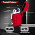 LcFun Arc Lighter - Waterproof Windproof Rechargeable USB Plasma Flameless Electric Lighter with Lanyard (Red)