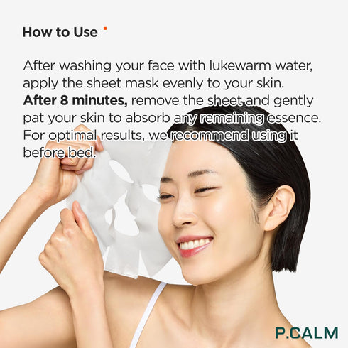 P.CALM Barrier Cycle Daily Sheet Mask Pack 30 Days - Korean Non Comedogenic Daily Moisturizing Treatment for Sensitive