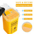 3pcs Needle Disposal Boxes for Tattoo Supplies, Sharps Containers Waste Boxes (Yellow)