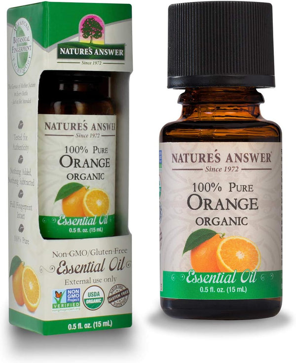 Nature’s Answer USDA Organic Lemongrass Essential Oil 0.5 fl oz (15ml) - 100% Pure Natural Aromatherapy Oil