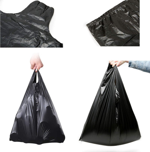 Kitchen Garbage Bags, 200 Counts, 1.8mil Thick Black Trash Bag with Handles, 14x21.6 Inch, for Daily Use