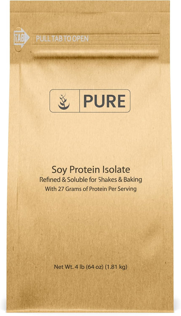 PURE ORIGINAL INGREDIENTS Soy Protein Isolate (4 lb) - Always Pure, No Fillers or Additives
