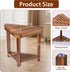 ANABIUP Shower Foot Rest Stool - Wood Waterproof Corner Shaving Stool with Storage Shelf for Small Bathroom Spaces