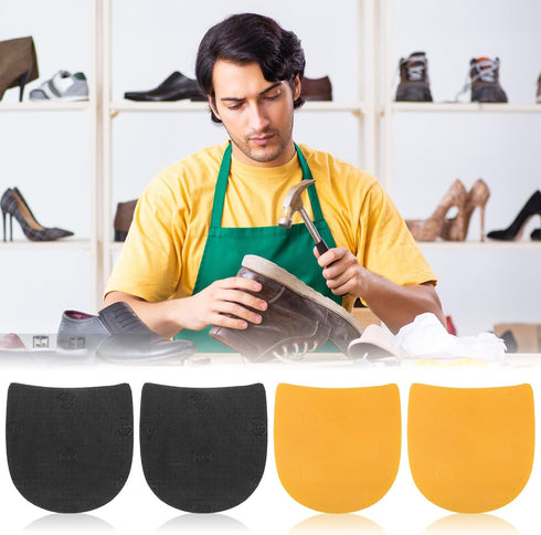 IANFAN 2 1/5 Inch (5 mm) Pairs Shoe Repair Rubber Heels, Anti-Slip shoe heel repair kit Cuttable Boot Heel Replacement