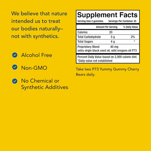 Yummy Gummy 60 Gummies Immune P73 30 NORTH AMERICAN HERB & SPICE kid-e-kare Cherry Bears - Real Cherry - Daily Support