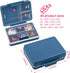 Teikou 9-Grid Pill Organizer,Portable Pill Box,Large Capacity Compartments,Travel Pill Container,Medicine