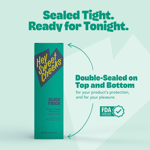 Slick Trick Water-Based Personal Lubricant with Aloe, Hemp & Agave pH Balanced, Non-Sticky, Long-Lasting, Condom & Toy