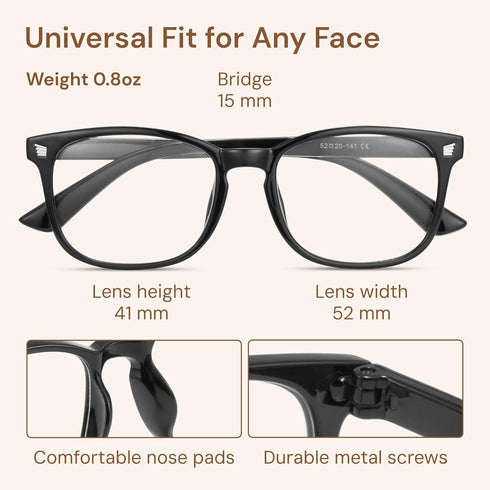 Gaoye Stylish Blue Light Glasses for Women, Computer Glasses with 99% Blue Light Blocking, 3 Pack