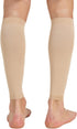 MGANG Calf Compression Sleeve, 2 Pairs 20-30mmHg Leg Compression Socks for Pain Relief, Beige S/M