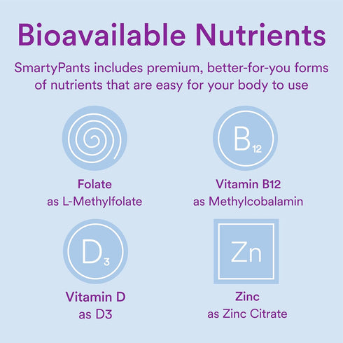 SmartyPants Fiber Supplement & Multivitamin for Men & Women - Gummies with Vitamin D3, C, B12, B6, A, K & Zinc - 180